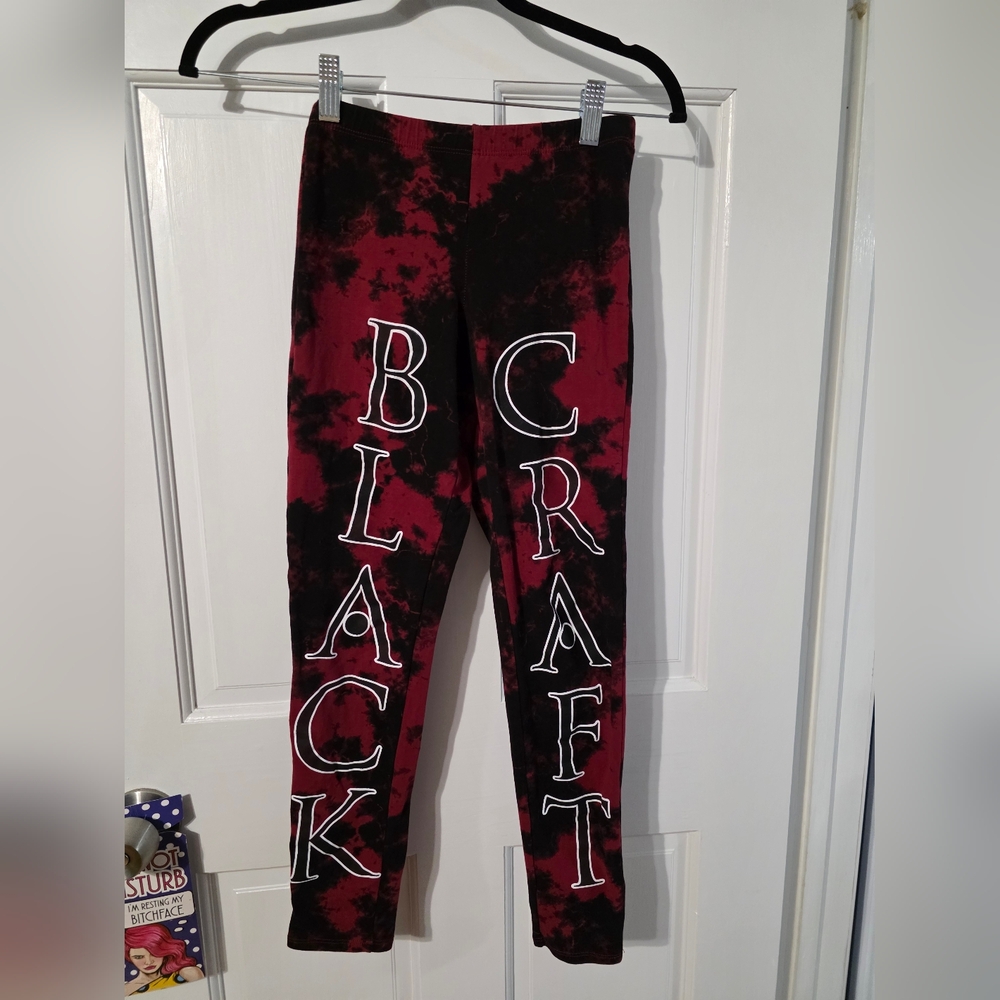 BlackCraft Cult Blood Moon Red Dye Leggings Size Small.